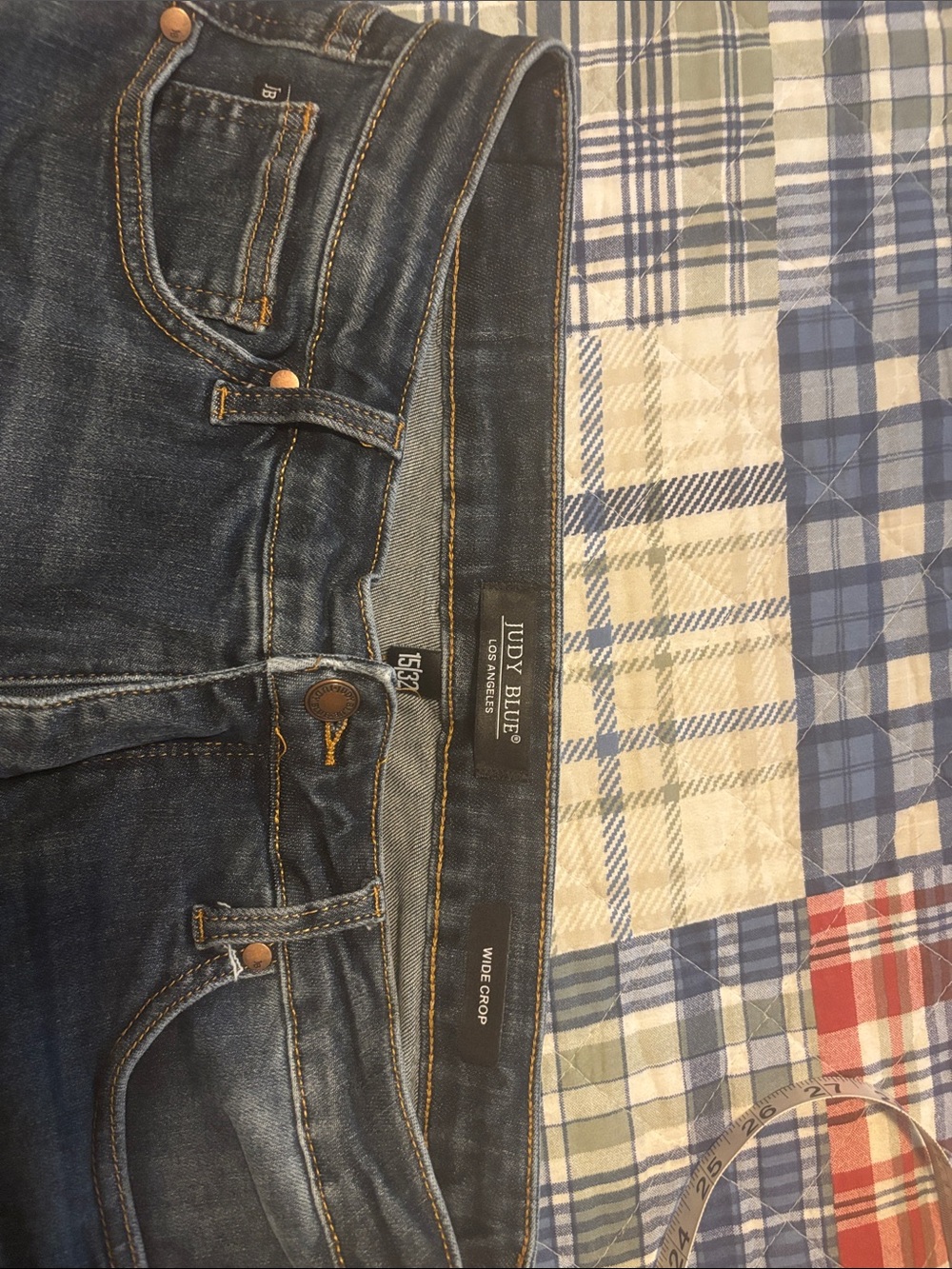Judy Blue Men’s Dark Indigo Relaxed Wide Crop Jeans